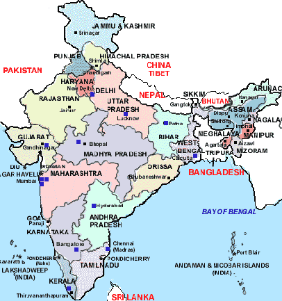 map of india